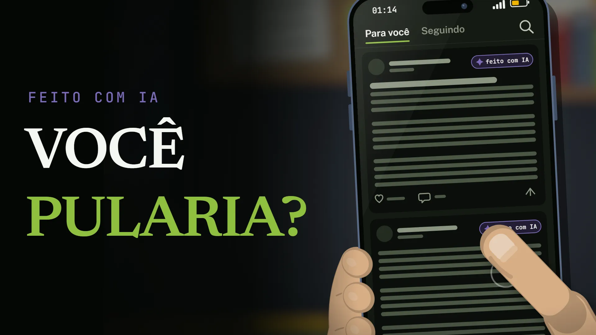 Capa do vídeo Você pularia este vídeo se soubesse que é de IA?